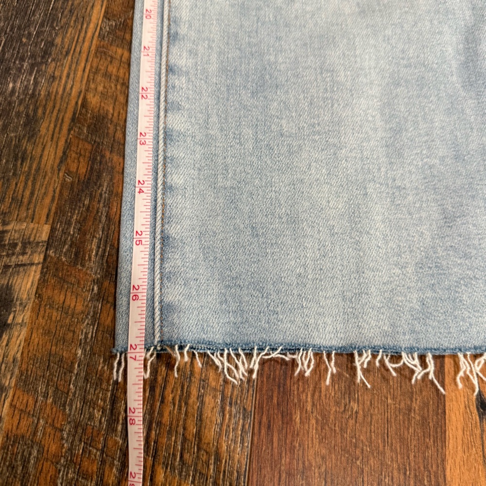 Hidden Jeans Light Wash High Rise Wide Leg Raw Hem Jeans 25 - Picture 8 of 10